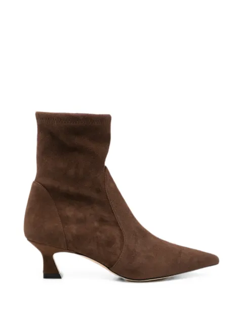 Stuart Weitzman pointed-toe suede ankle boots Brown VNIBTE50