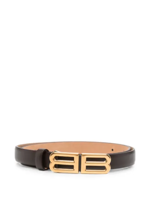 Balenciaga Bolero BB logo-buckle leather belt Brown 8687612ACKI