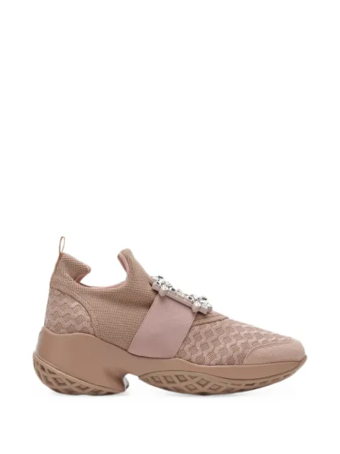 Roger Vivier crystal-buckle sock sneakers Pink RVW50645830VRA