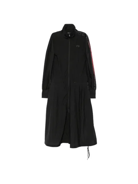 Y-3 logo-print zip-fastening midi dress Black KS1434