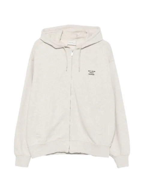 Drôle De Monsieur logo-print zip-up hoodie Grey PERMHO207CO312