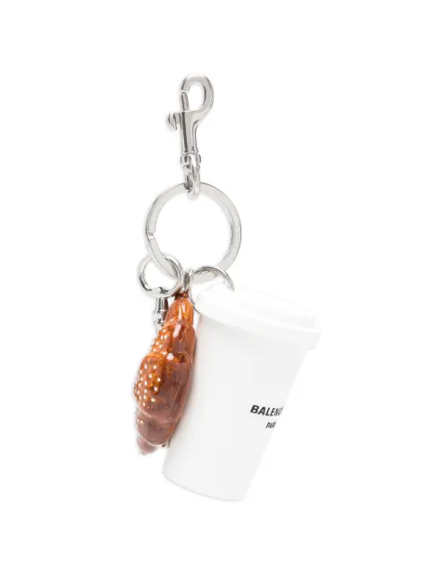 Balenciaga coffee-cup keyring White 8731982ACMA