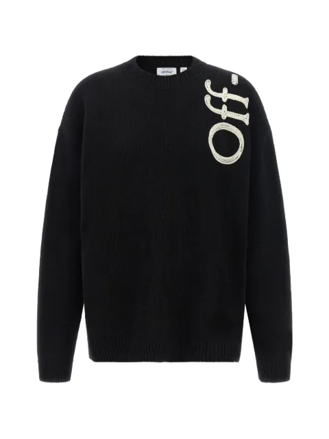 Off-White Vertical Bookish embroidered sweater Black 2FE00534TW043