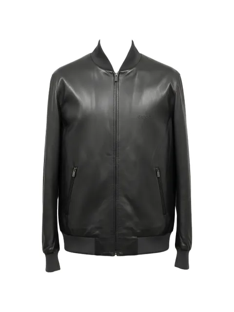 Gucci nappa-leather bomber jacket Grey 872085XNBCU