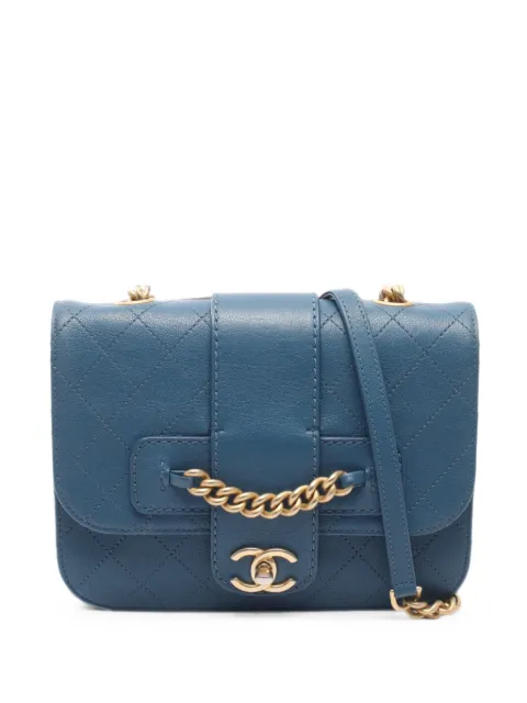 CHANEL Pre-Owned 2017-2018 Matelassé Caviar shoulder bag Blue 108738124905849