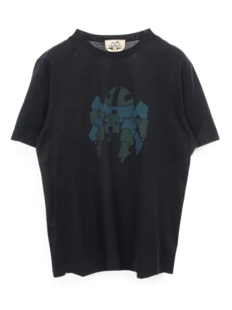 Hermès Pre-Owned graphic-print cotton T-shirt Black 1083497