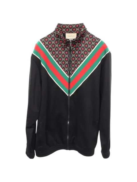 Gucci Pre-Owned GG Star Web stripe sweatshirt Black 1084443