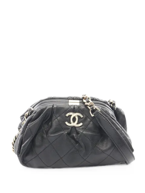 CHANEL Pre-Owned 2021-2022 matelassé CC shoulder bag Black 108739231384906