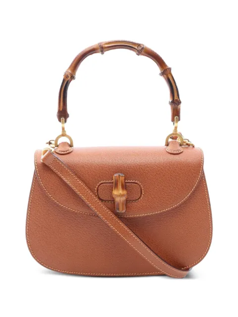 Gucci Pre-Owned Bamboo two-way handbag Brown 1086749
