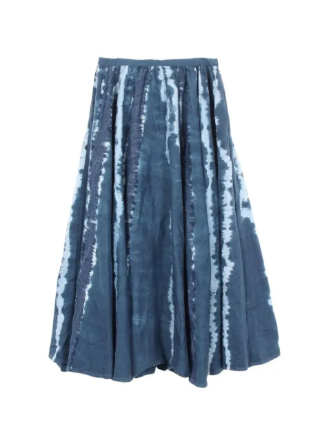 Christian Dior Pre-Owned tie-dye midi skirt Blue 1081354