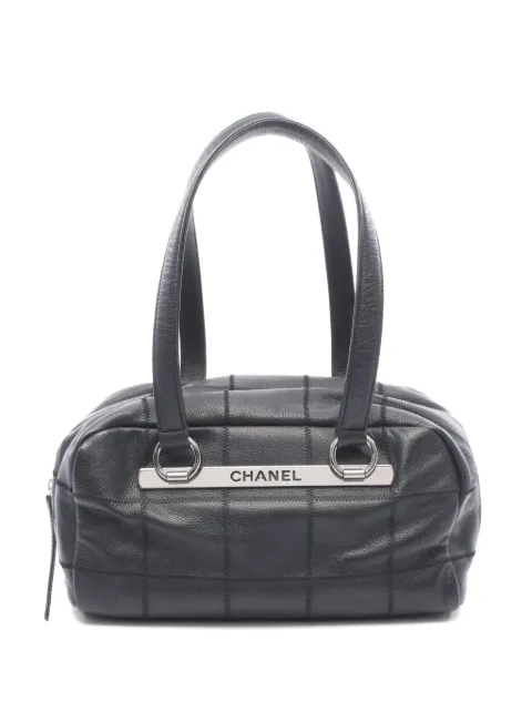 CHANEL Pre-Owned 1991-1994 Chocolate Bar Boston shoulder bag Black 10866612972822
