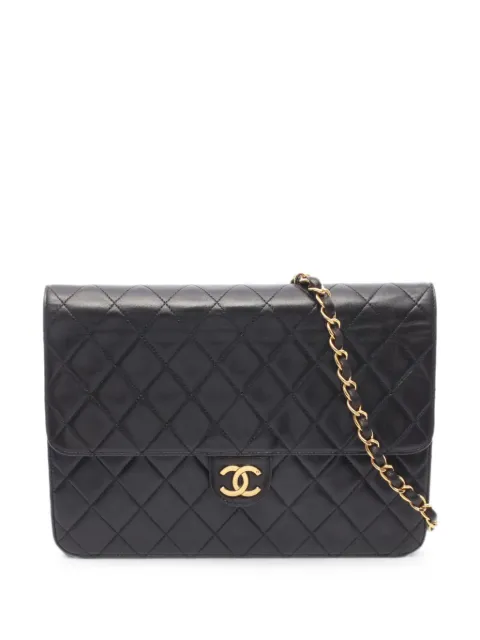 CHANEL Pre-Owned 1994-1996 Matelassé CC push-lock shoulder bag Black 10866243050858