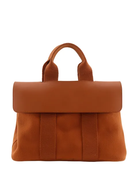 Hermès Pre-Owned 2000-2014 Toile and Swift Valparaiso PM handbag Orange 5SM1X1MCWKRB9K2C