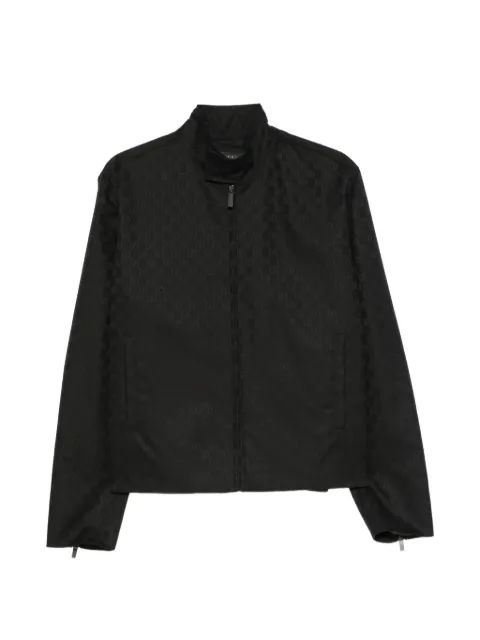 Gucci GG-monogram zip-up jacket Black 871650ZAUR4