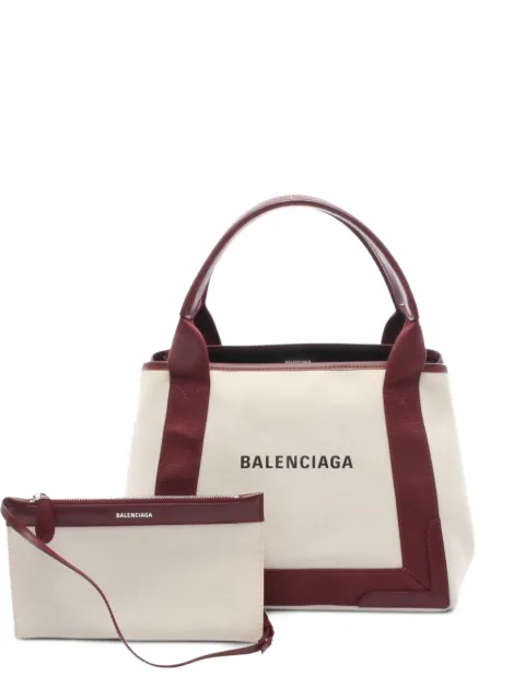 Balenciaga Pre-Owned Navy Cabas tote bag Neutrals 1086909
