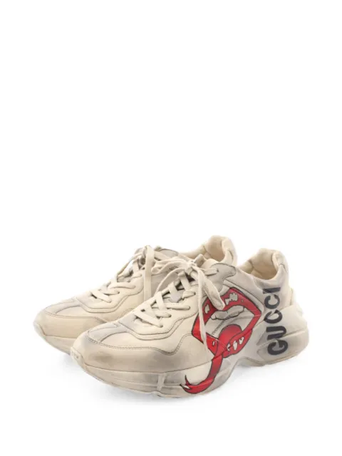 Gucci Pre-Owned Lighton leather sneakers Neutrals 1081690