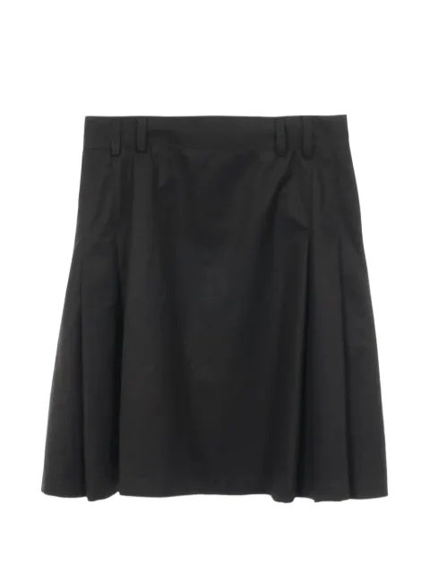 CHANEL Pre-Owned 1986-1988 Coco Mark pleated midi skirt Black 1069512