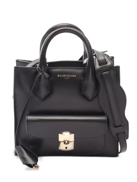Balenciaga Pre-Owned mini All Afternoon leather tote bag Black 1086681