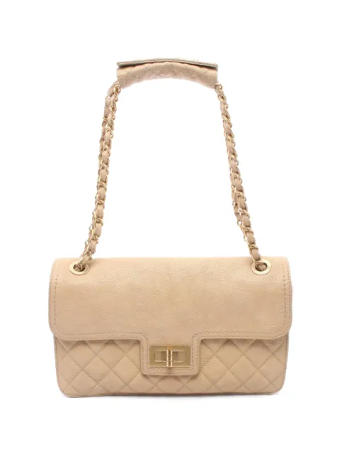 CHANEL Pre-Owned 2012 2.55 matelassé shoulder bag Neutrals 108687816277161