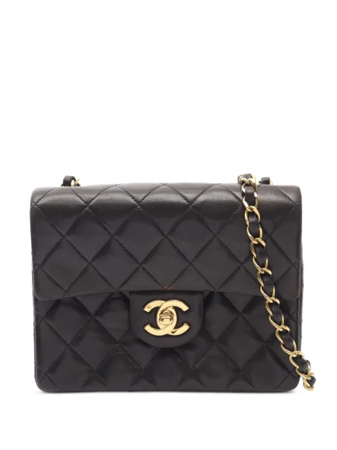 CHANEL Pre-Owned 1991-1994 mini Matelassé chain shoulder bag Black 10874712845208