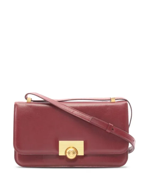 Bottega Veneta Pre-Owned front-flap leather shoulder bag Red 1083369