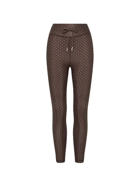 The Upside Poet geometric-print leggings Brown USW326039