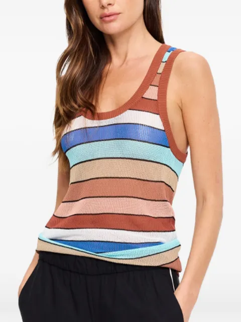 The Upside Iza Jet striped knit tank top Brown USW326150