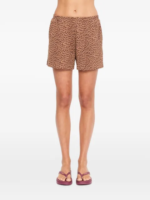 The Upside Darcy leopard-print shorts Brown USW326061