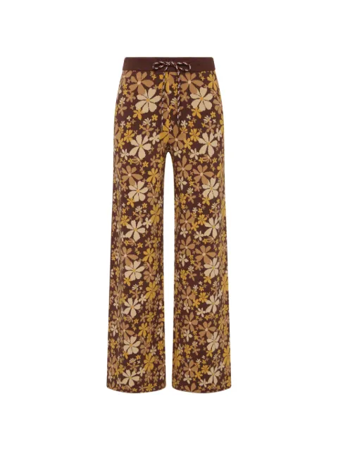 The Upside Copacabana Juniper floral-print knit trousers Brown USW326031