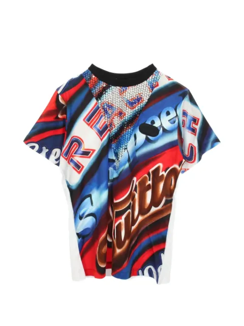 Louis Vuitton Pre-Owned graphic-print cotton T-shirt Blue 1083406