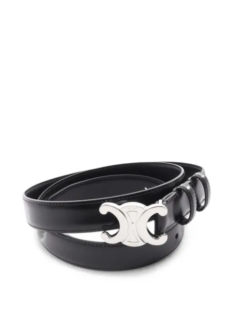 Celine Pre-Owned Triomphe buckle belt Black 1085566