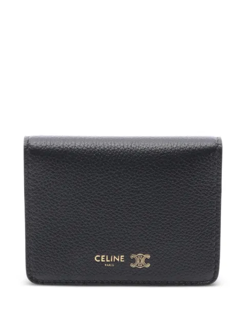 Celine Pre-Owned Triomphe leather card holder Black 1085875