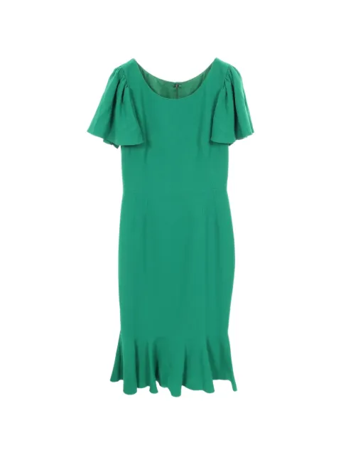 Dolce & Gabbana Pre-Owned short-sleeve ruffled dress Green 1076360