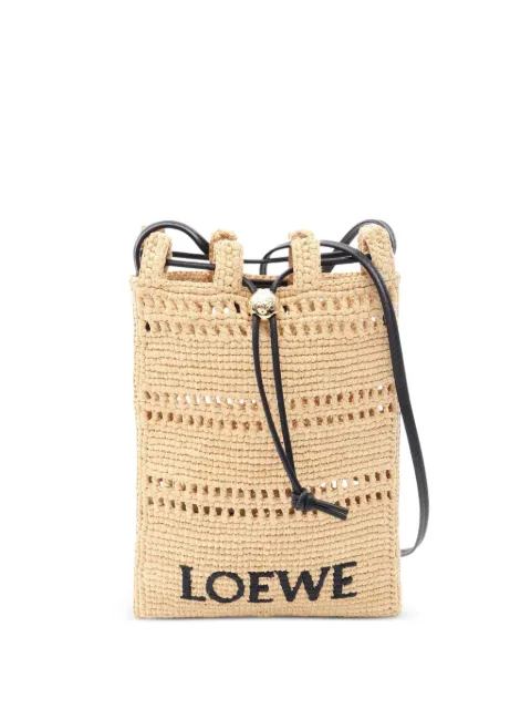 Loewe Pre-Owned x Paula's Ibiza logo-detail shoulder bag Neutrals 1085869