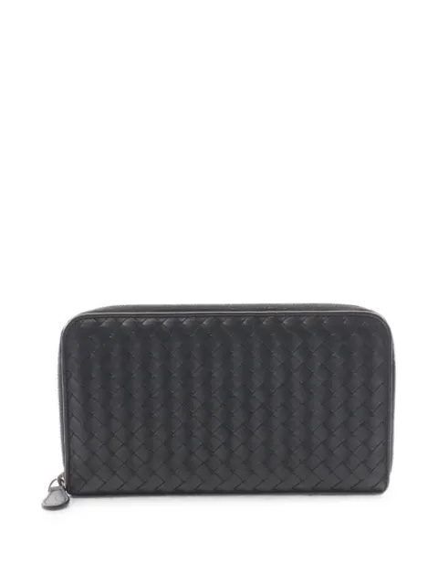Bottega Veneta Pre-Owned Intrecciato zip-around wallet Black 1084817