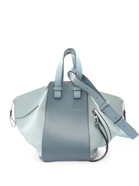 Loewe Pre-Owned Hammock leather tote bag Blue 1084851
