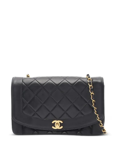 CHANEL Pre-Owned 1997-1999 Matelassé Diana shoulder bag Black 10859285387126