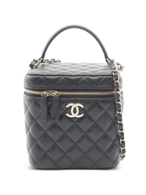 CHANEL Pre-Owned 2021 Vanity two-way handbag Black 1087456X6U3TNE8