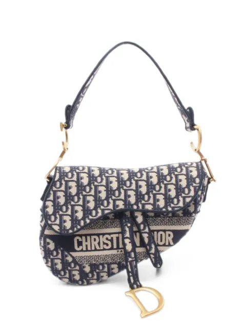 Christian Dior Pre-Owned Saddle Oblique shoulder bag Blue 1085905