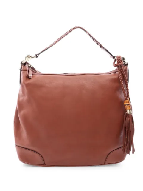 Gucci Pre-Owned Bamboo tassel-detail shoulder bag Brown 1086217
