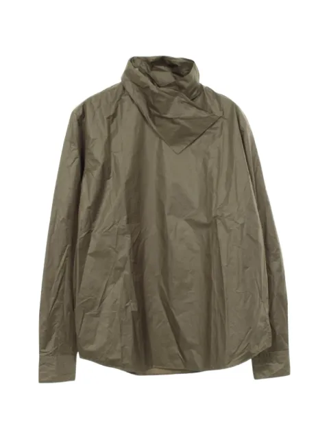 Hermès Pre-Owned Sellier Button long-sleeve cotton pullover shirt Green 1075370