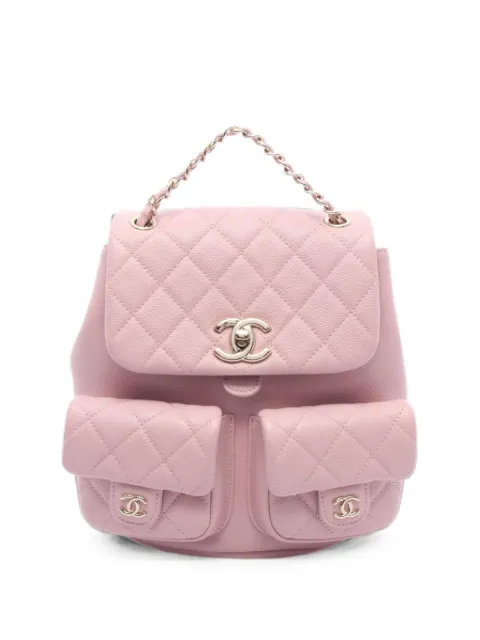 CHANEL Pre-Owned 2021s Caviar-leather quilted backpack Pink 1086950NSC768DW