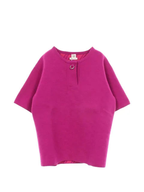 Hermès Pre-Owned short-sleeve knit top Pink 1075372