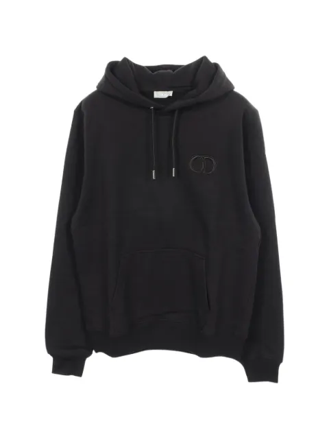 Christian Dior Pre-Owned logo-embroidered hoodie Black 1081355
