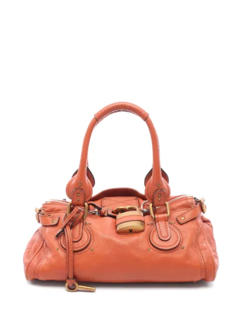 Chloé Pre-Owned Paddington leather handbag Orange 1086674
