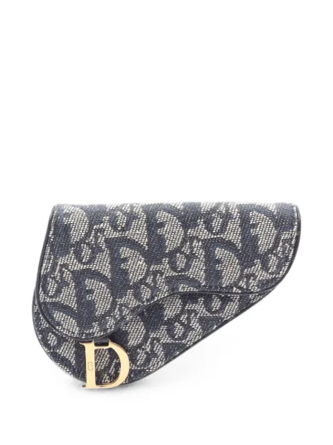 Christian Dior Pre-Owned Saddle Oblique coin purse Blue 1081060
