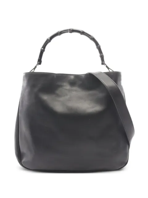 Gucci Pre-Owned Bamboo top-handle handbag Black 1083381