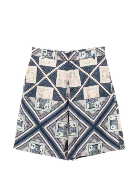 Christian Dior Pre-Owned x Kenny Scharf silk shorts Blue 1083996