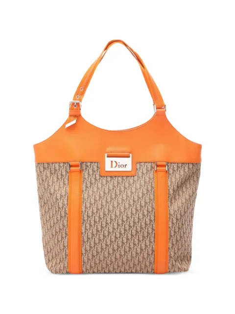 Christian Dior Pre-Owned monogram-pattern tote bag Neutrals 1086413