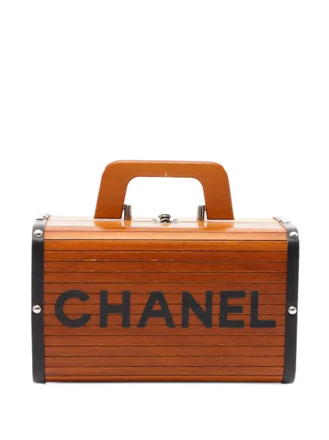 CHANEL Pre-Owned 1994-1996 Vanity wood handbag Brown 10859843987215